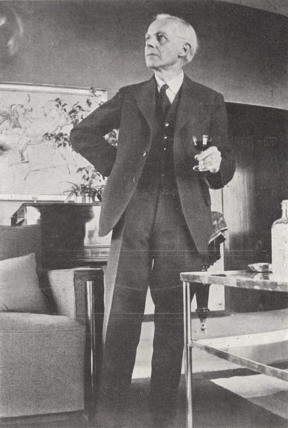 Béla Bartòk photographié par O.Müller en 1932 au domicile de Paul Sacher