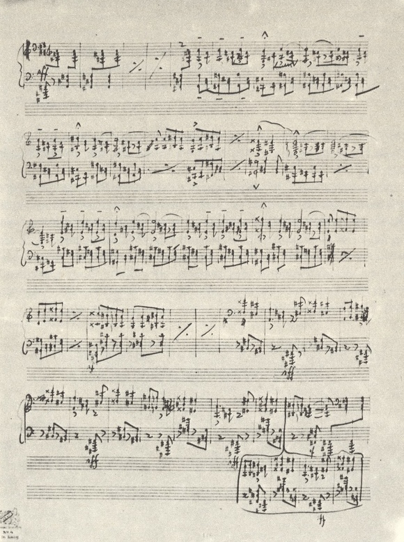 Béla Bartók, 1ère page de la partition manuscrite