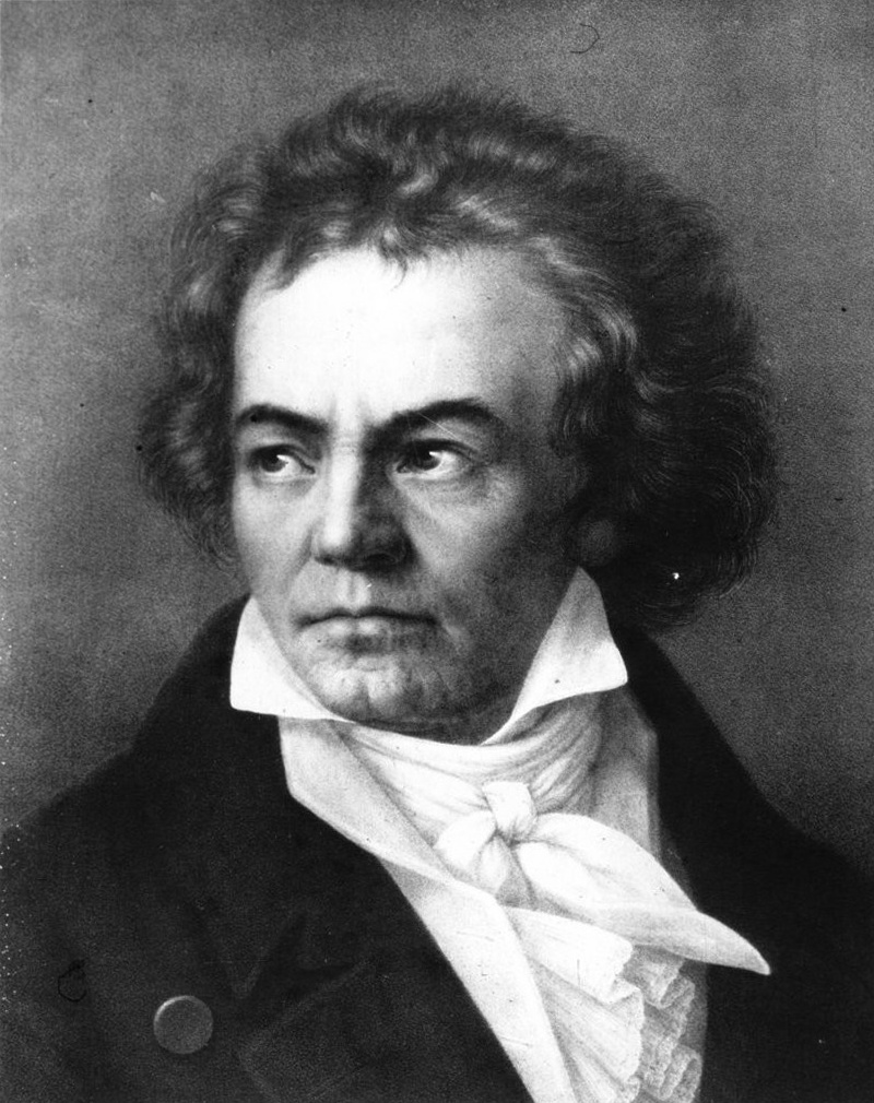 Ludwig van Beethoven, photographie de presse Agence Meurisse, Paris, 1909, photogr. nég. sur verre 13 x 18 cm. Copyright:  domaine public, ID ark:/12148/btv1b9019242d, Bibliothèque nationale de France, Cliquer sur la photo pour une vue agrandie
