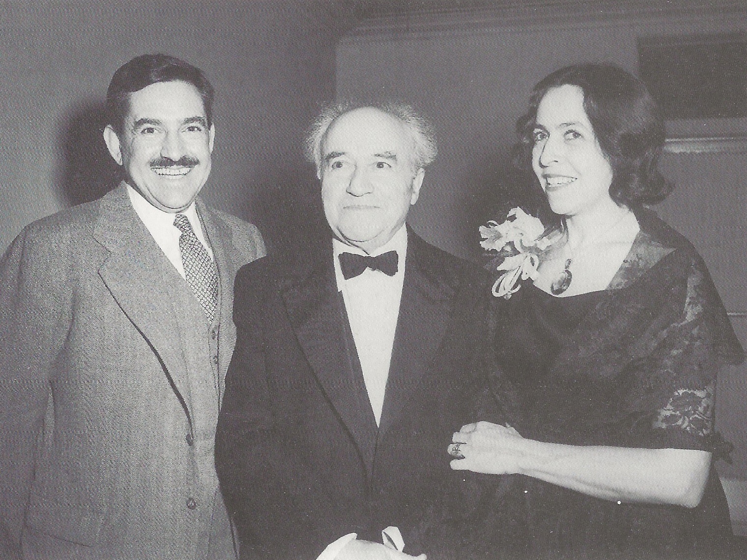Ernest BLOCH avec ses enfants Ivan et Suzanne lors du Festival organisé pour son 70e anniversaire à Chicago du 28 novembre au 3 décembre 1950