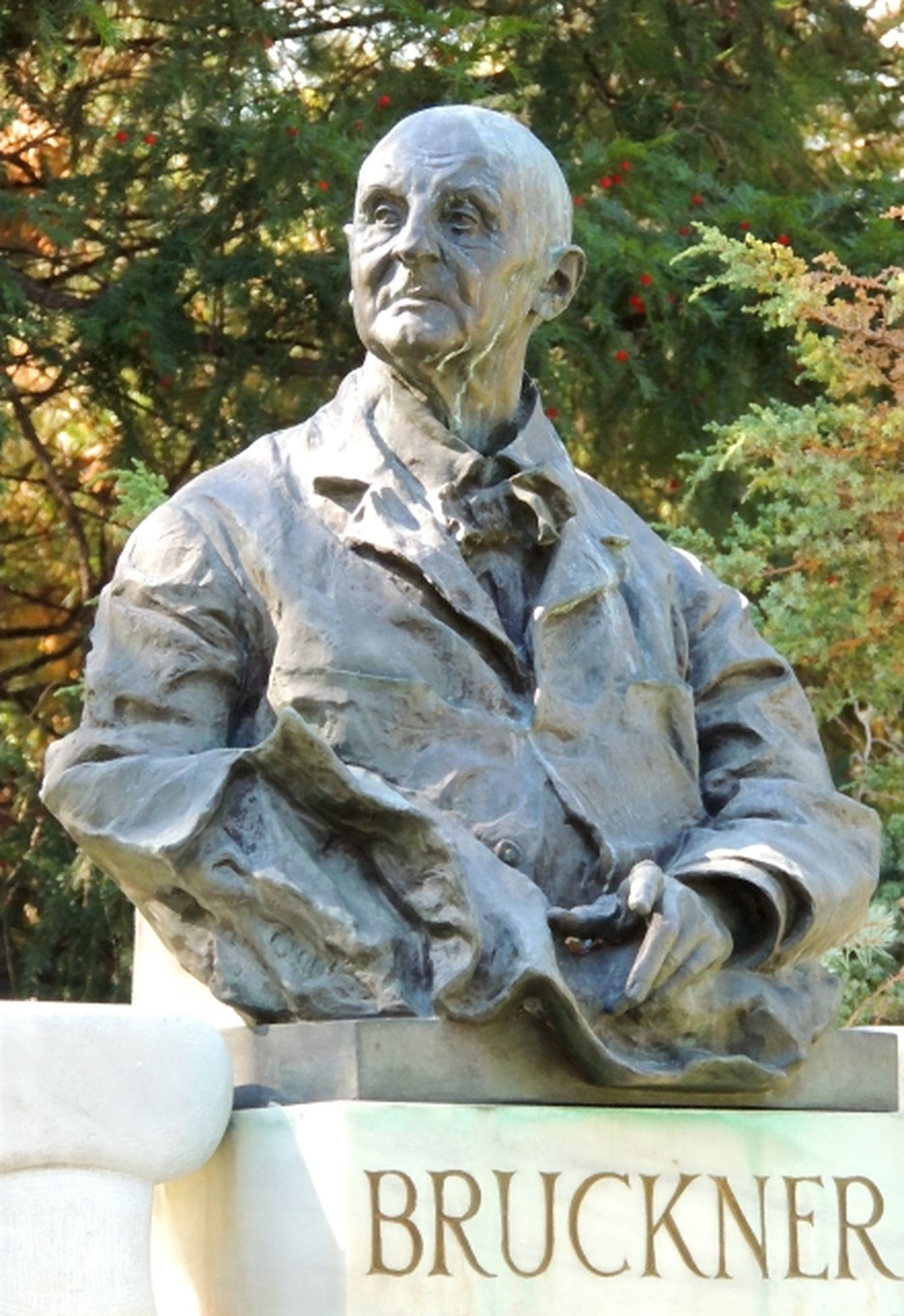Anton Bruckner, statue parc de Vienne