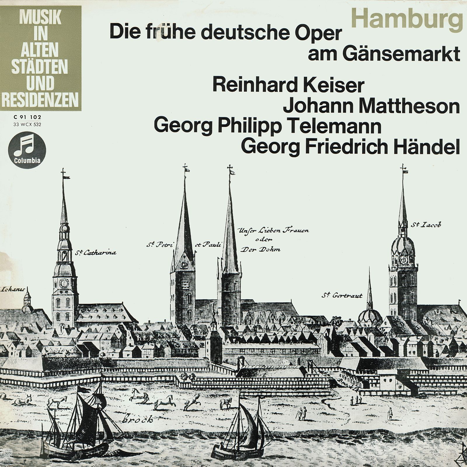 Pochette de l'un des premiers disques de la collection «Musik in alten Städten und Residenzen», clicquer pour une vue agrandie
