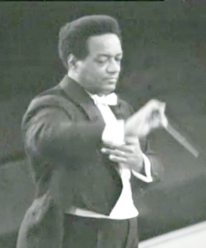 Dean DIXON en 1961, photo extraite d'un concert télévisé de la Hessischer Rundfunk (hr), cliquer pour une vue agrandie