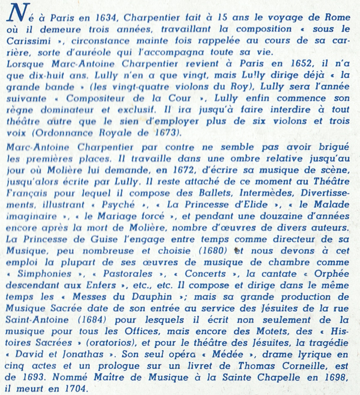 Ducretet-Thomson LA 1060, extrait verso