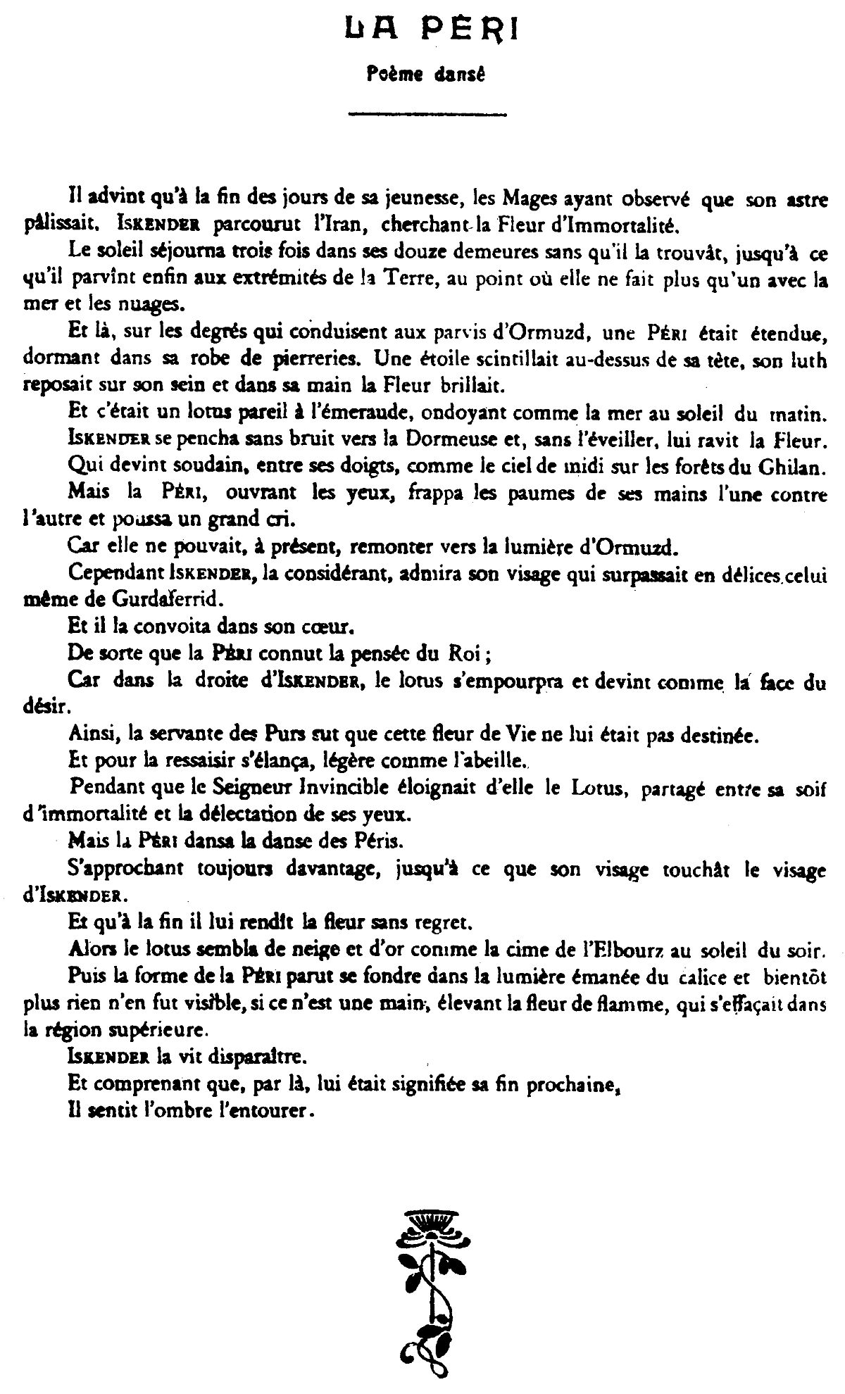 La préface publiée dans l'édition de 1911, Durand & Cie., Plate D. & F. 8345, cliquer pour une vue agrandie