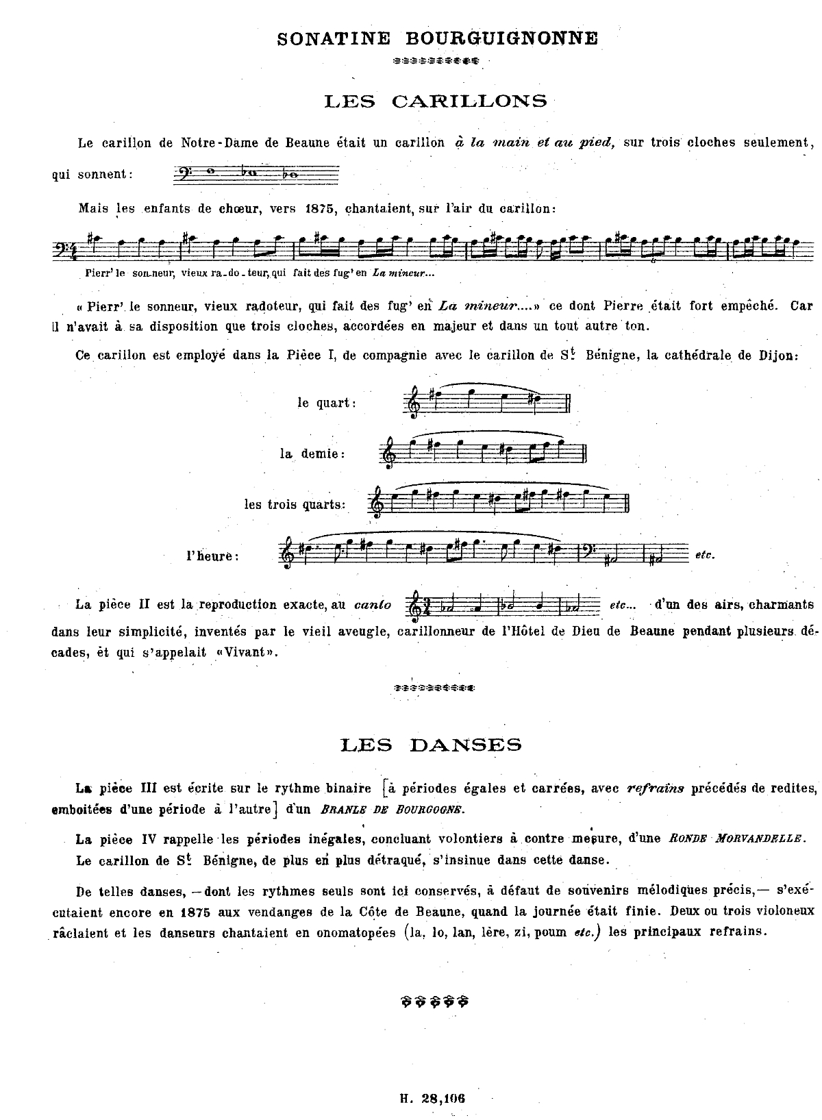 Préface de la partition dans l'édition Heugel & Cie., Paris, n.d.(1923), Source: IMSLP, cliquer pour une vue agrandie