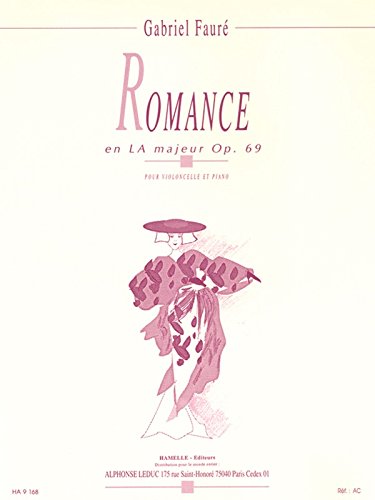 Gabriel Fauré, Romance Op. 69, Couverture de la partition, édition Hamelle