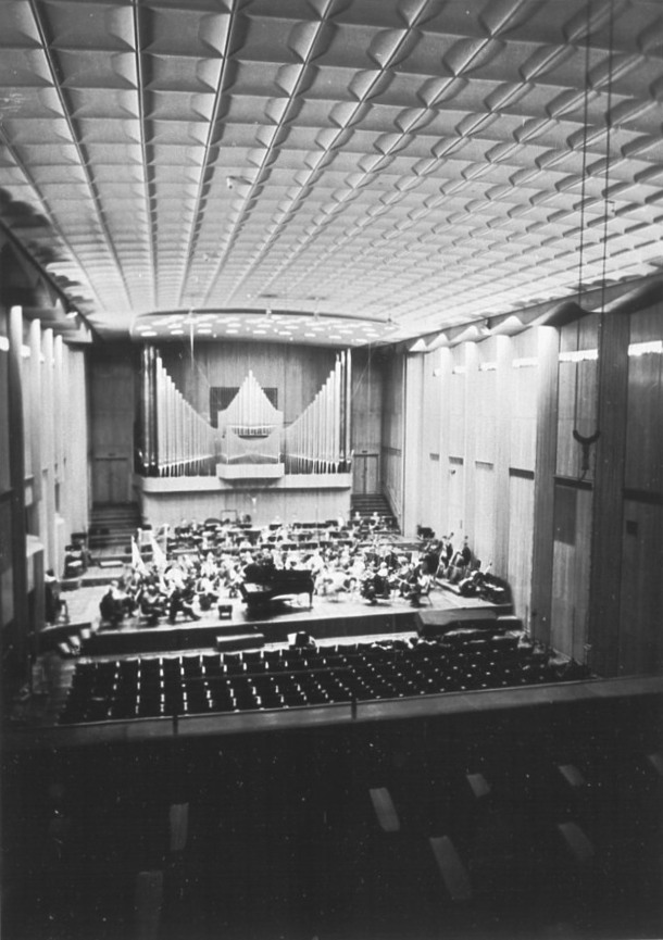 Rheinisches Bildarchiv Köln, Photo: Peter Friedrich Schneider, Westdeutscher Rundfunk, Funkhaus Wallrafplatz, Grosser Sendesaal