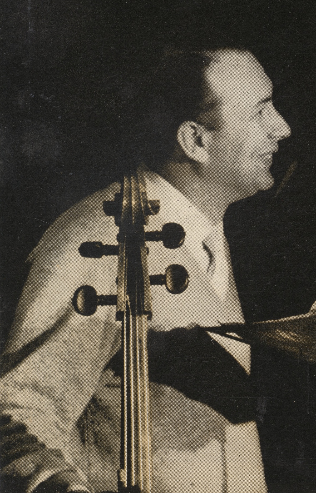 Maurice GENDRON, extrait d'un portrait fait par DON HUNSTEIN publié en 1961 au recto de la pochette du disque Epic LC 3817
