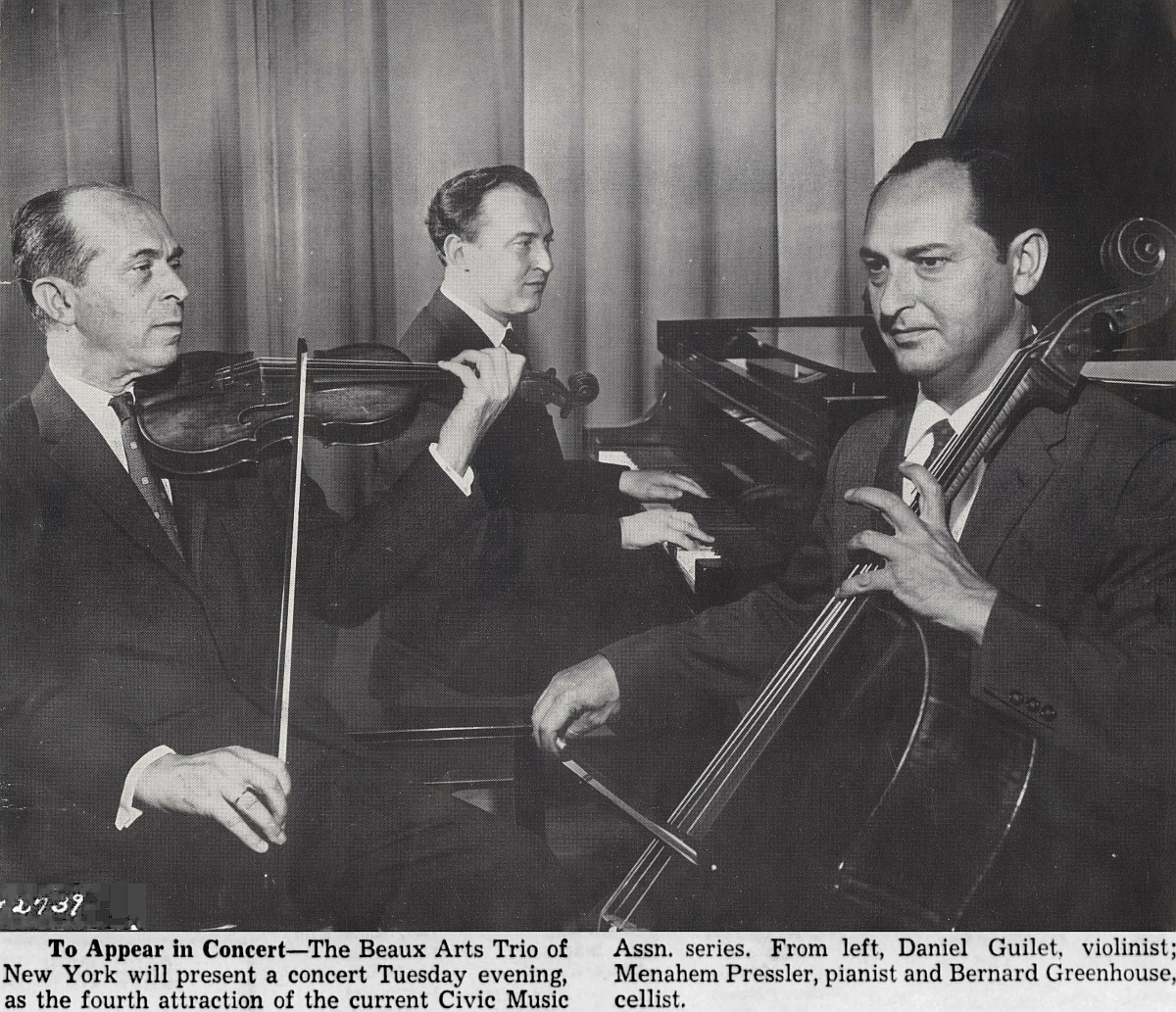 Daniel Guilet est avant tout connu comme membre fondateur du Trio Beaux Arts, avec le pianiste Menahem Pressler et le violoncelliste Bernard Greenhouse