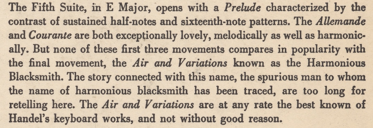 Extrait du verso de la pochette du disque Handel Society HDL 5