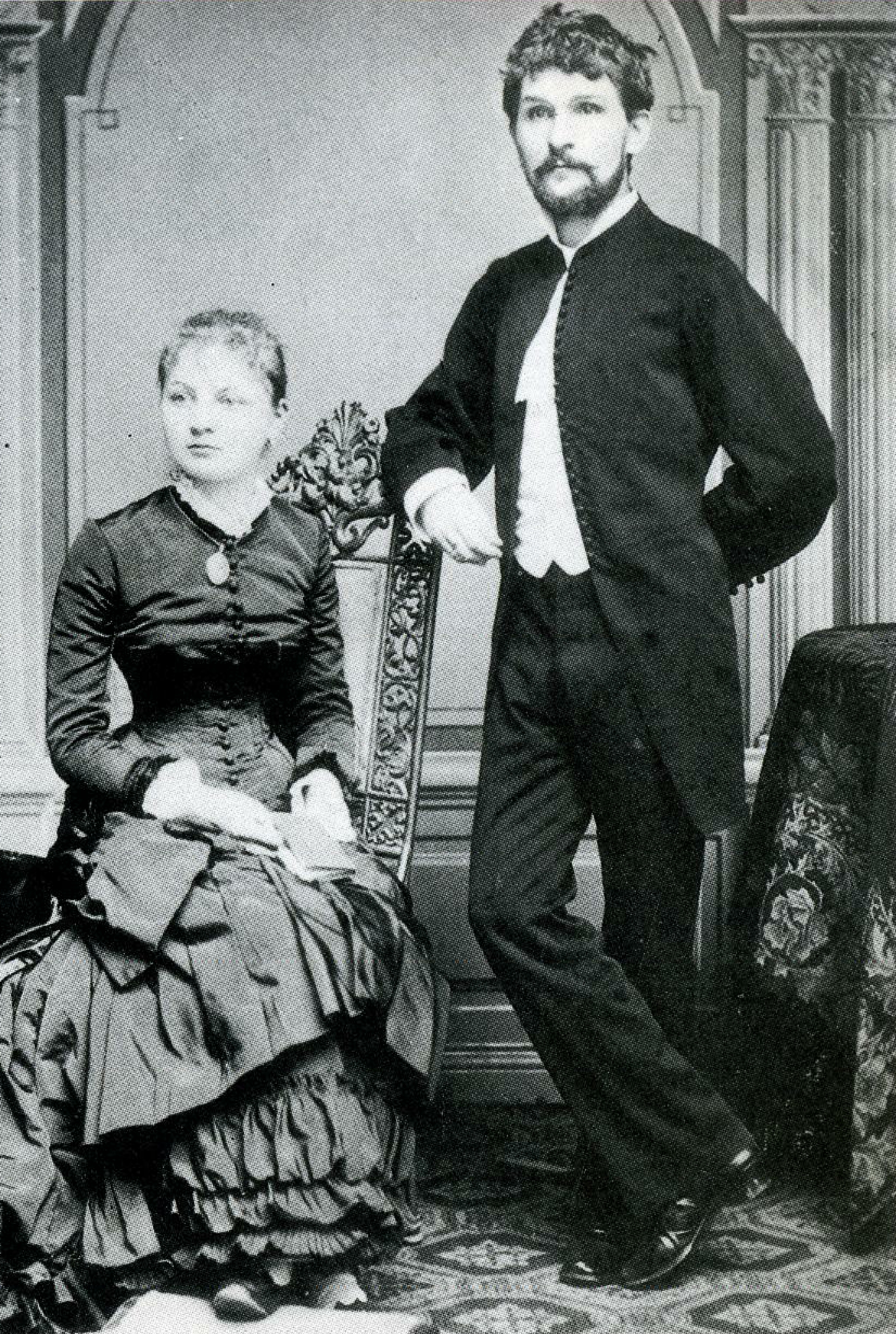 Leos JANACEK et sa fiancée Zdenka Schulsova en 1888, cliquer pour une vue agrandie