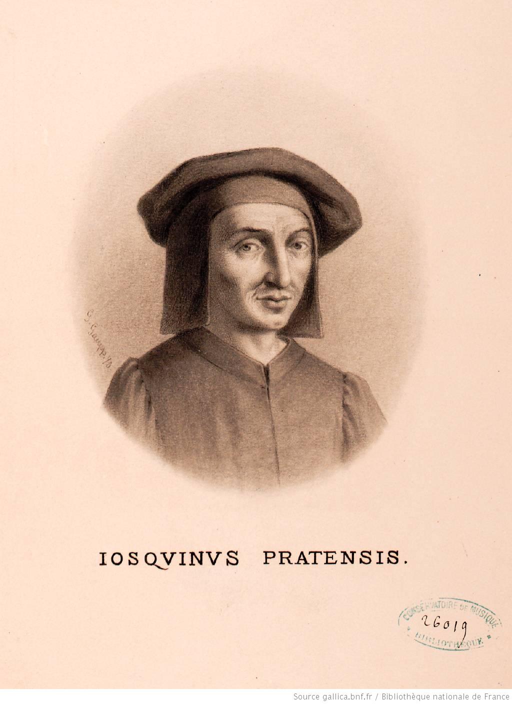 Vue agrandie (ouvre une nouvelle fenêtre) Josquin des Prés, lithographie de Gustav Adolf Gaupp, Droits: domaine public, Identifiant: ark:/12148/btv1b7721211x, Source: Bibliothèque nationale de France, Relation catalogue http://catalogue.bnf.fr/ark:/12148/cb386423490, photo http://gallica.bnf.fr/ark:/12148/btv1b7721211x/f2.item