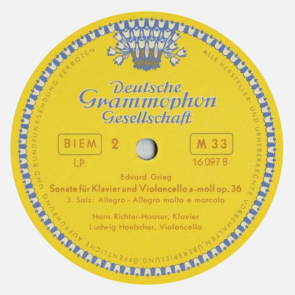 Deutsche Grammophon LP 16097, étiquette face 2, clicquer pour une vue agrandie