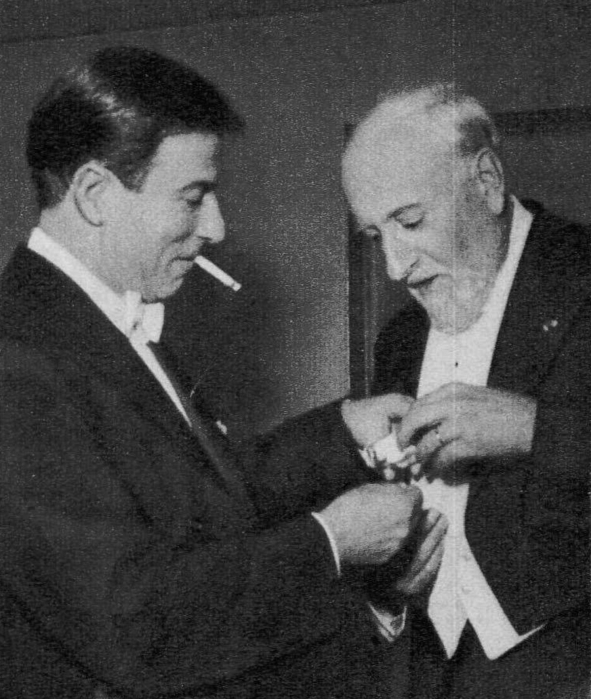 Nathan MILSTEIN et Ernest ANSERMET au Festival de Lucerne 1955, photographe inconnu