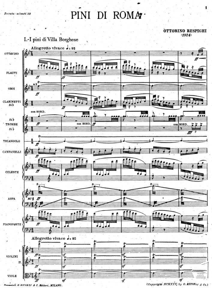 Première page de la partition