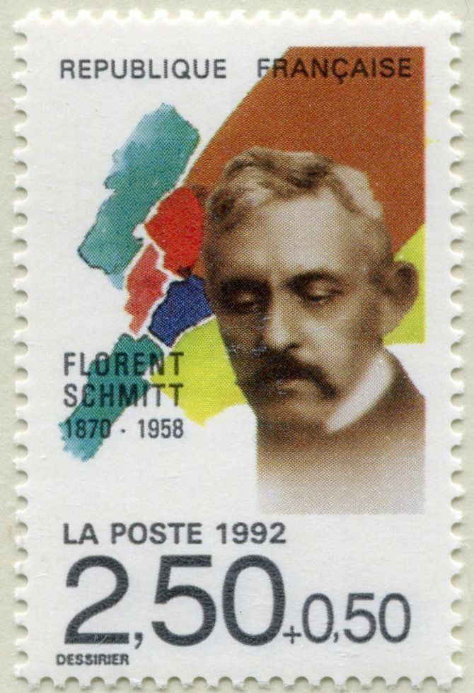 Florent Schmitt, timbre La Poste 1992, clicquer pour une vue agrandie