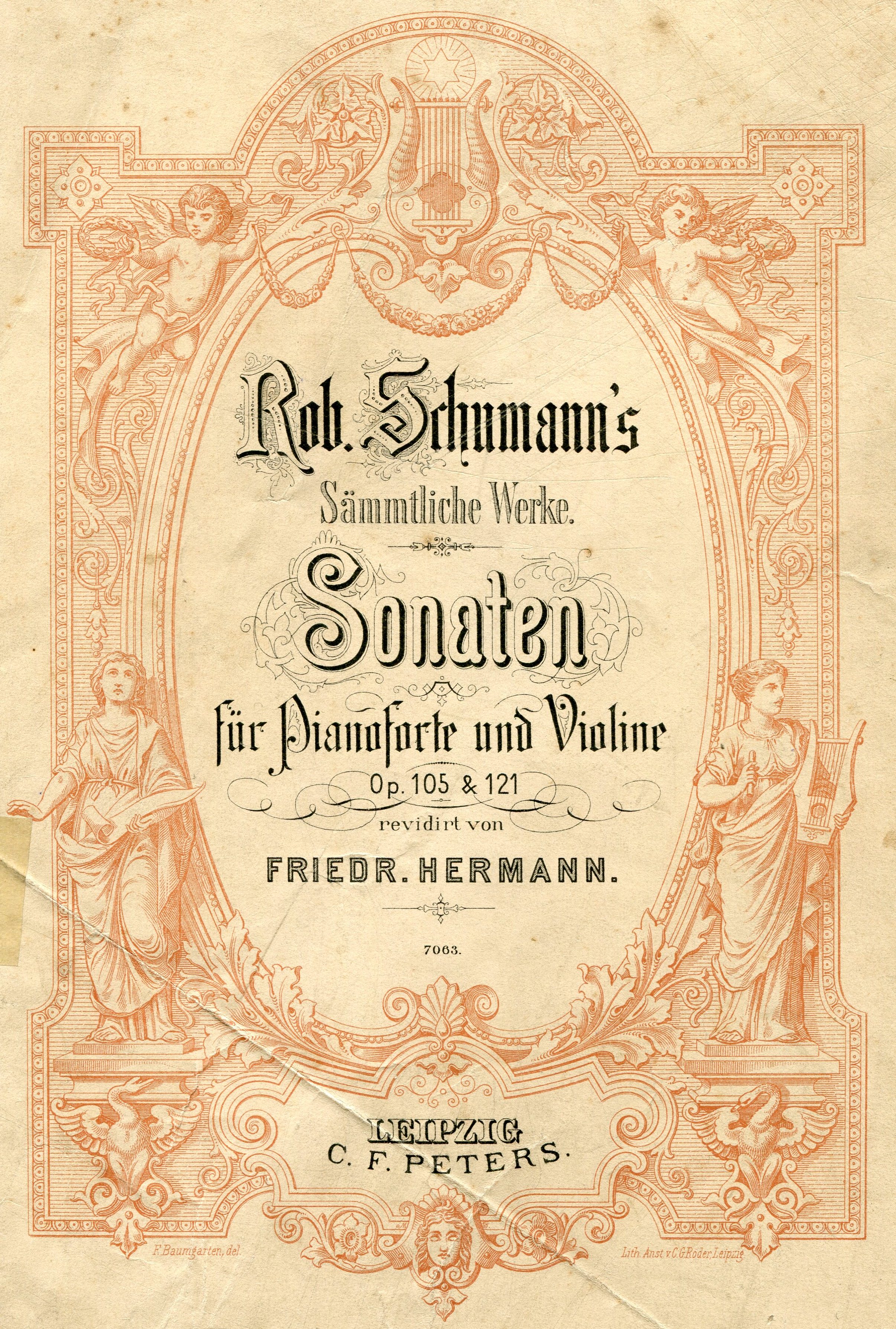 Robert Schumann, Op. 105 et 121, page de couverture de la partition, IMSLP, cliquer pour une vue agrandie