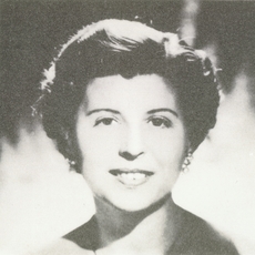 Maria STADER, portrait publié au recto de la pochette du disque SLPM 136 005, clicquer pour une vue agrandie