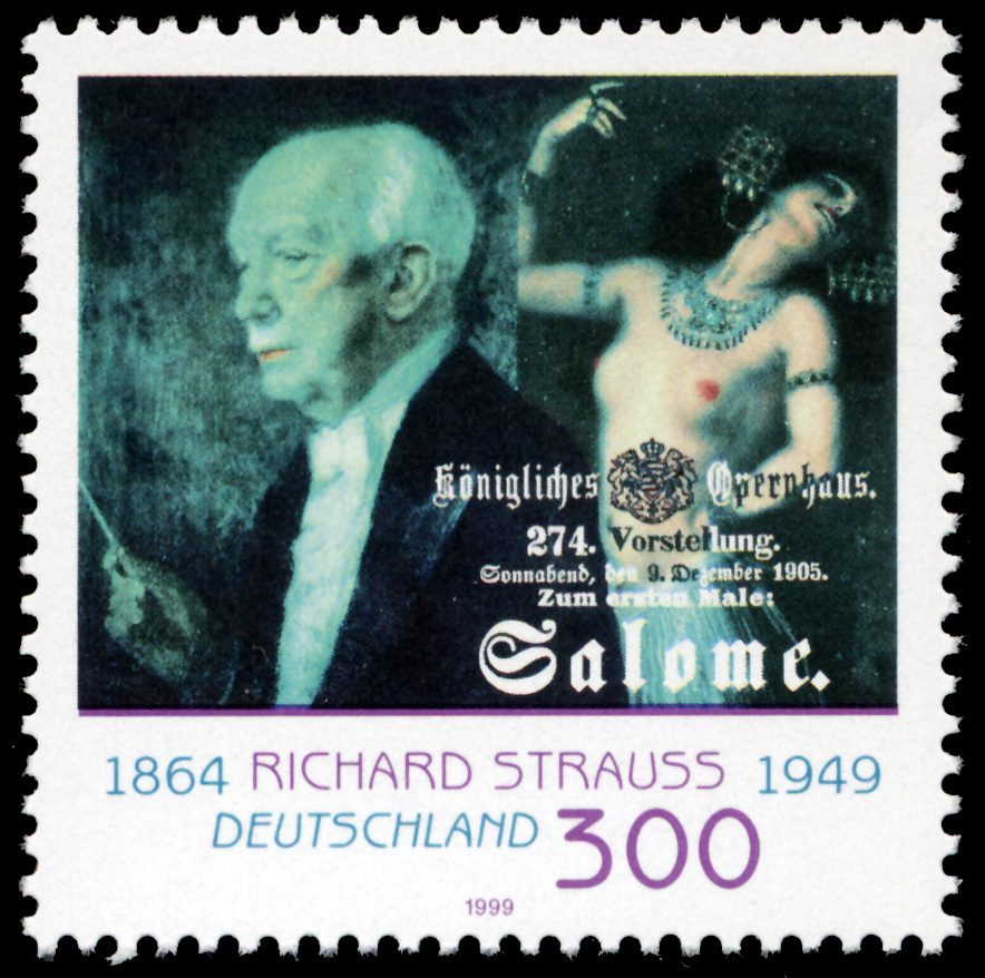 Richard Strauss et Salomé, graphisme de Peter Nitzsche Timbre de la Deutsche Post AG