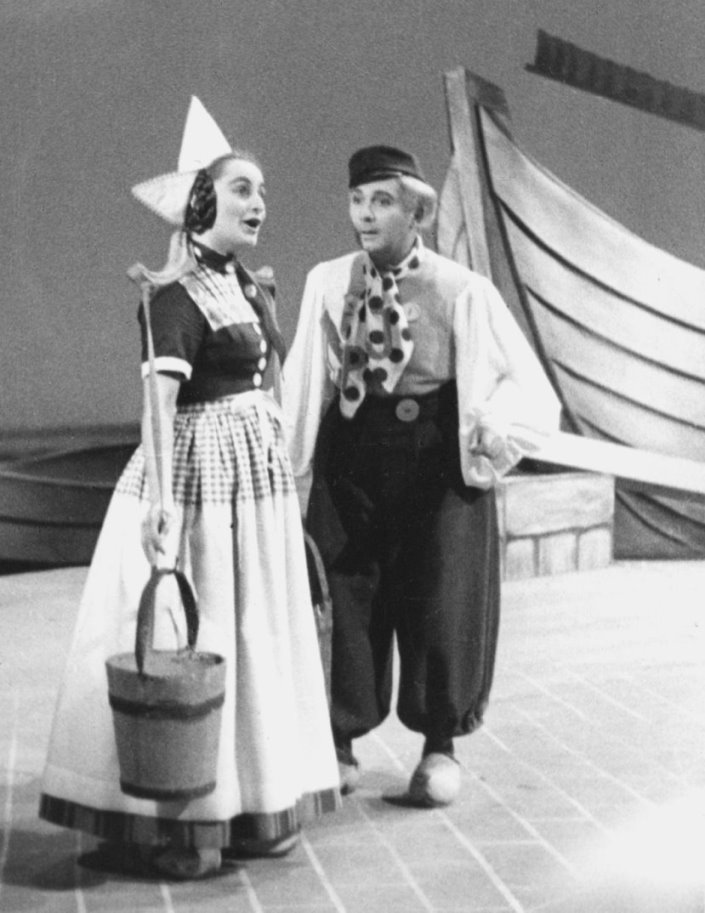 Ursula Richter et Hanns Fleischer dans le „Zar und Zimmermann“ d'Albert Lortzing (Leipzig)