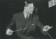 Winfried ZILLIG, Hessischer Rundkunk Frankfurt, une photo datant probablement des années 1947 - 1951, alors qu'il était chef principal de l'orchestre de la Radio de Hessen, cliquer pour une vue agrandie