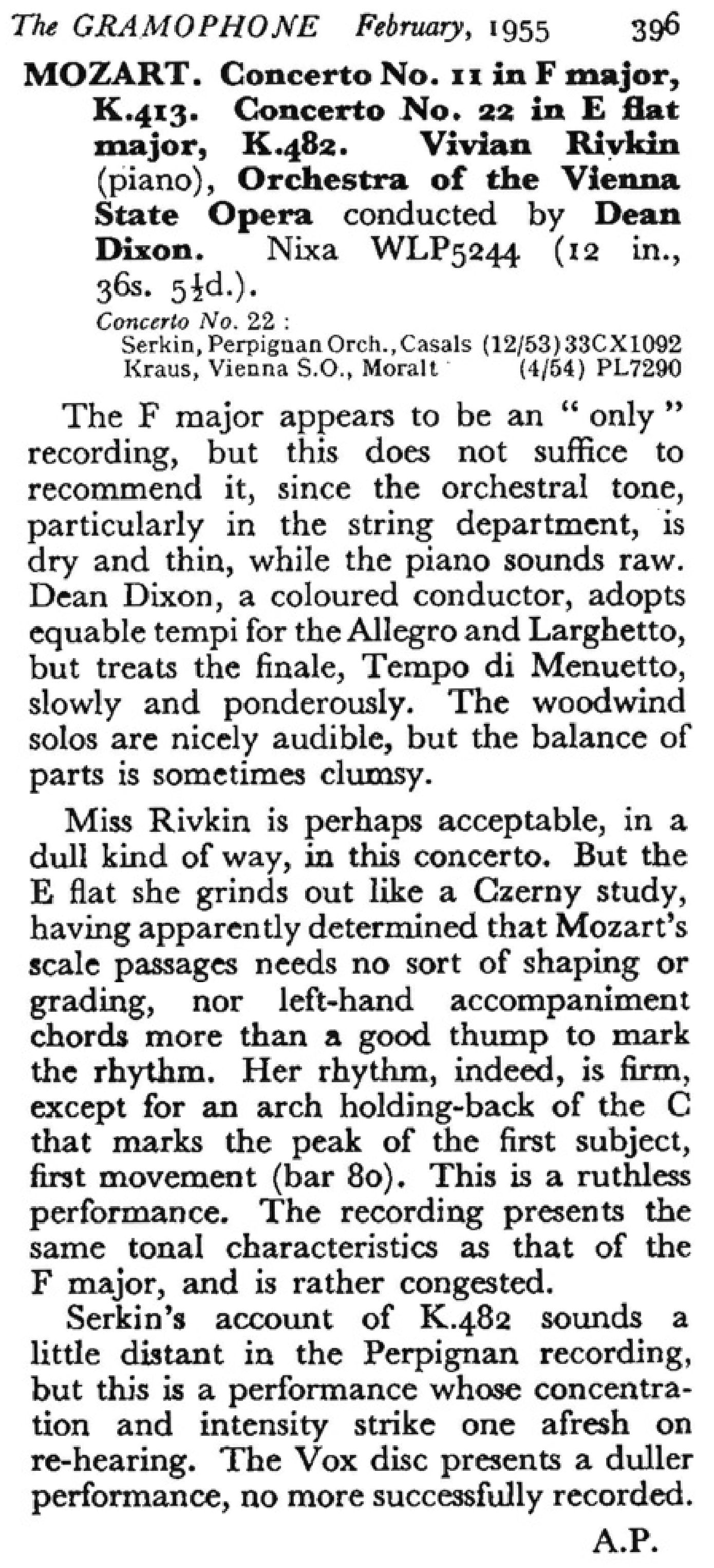 The Gramophone February 1955 page 396 Extrait