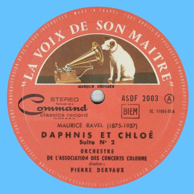 Ravel Suite No2 Daphnis et Chloe Colonne Dervaux 65C2FC