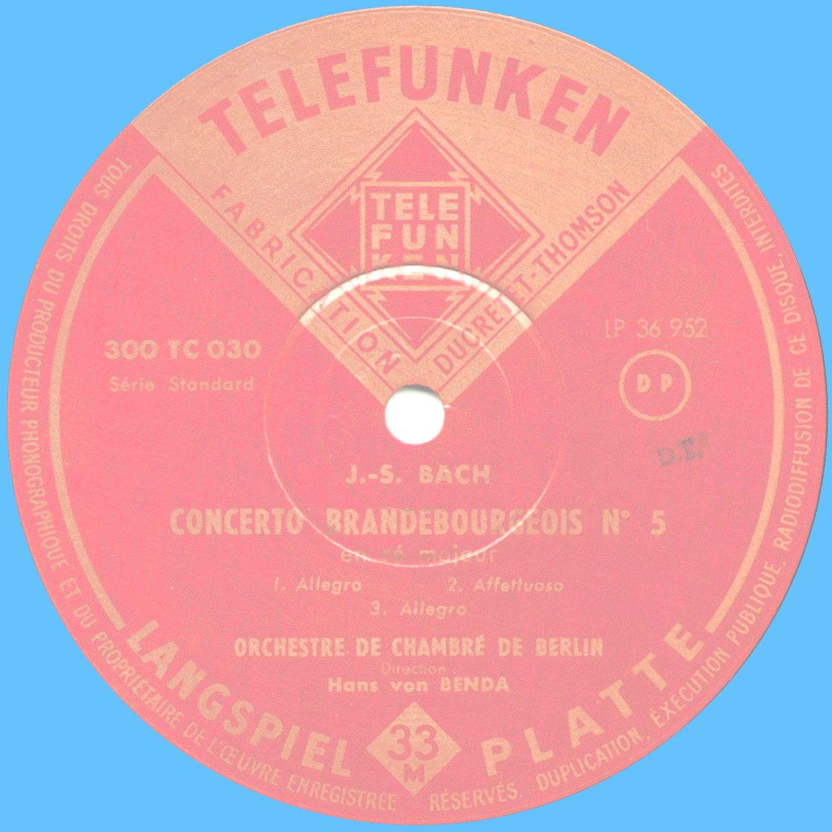 Telefunken 300 TC 030 Label 2 2 65C2FC