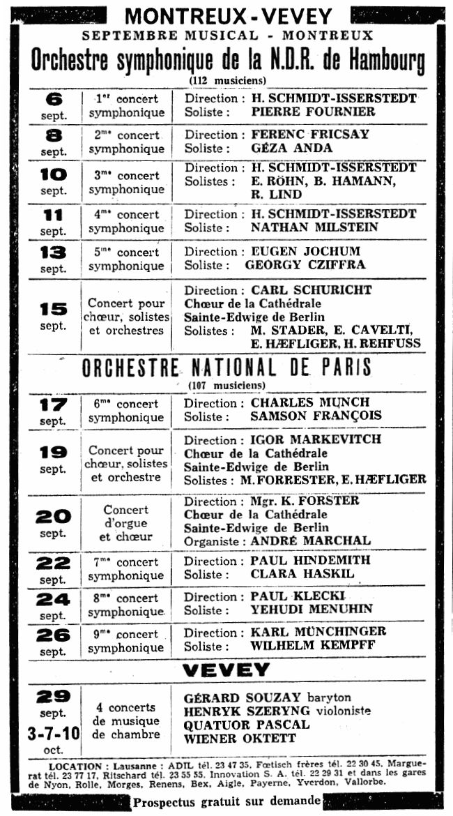SchmidtIsserstedt Montreux 1957 Gazette de Lausanne 17 04 1957 Page 4