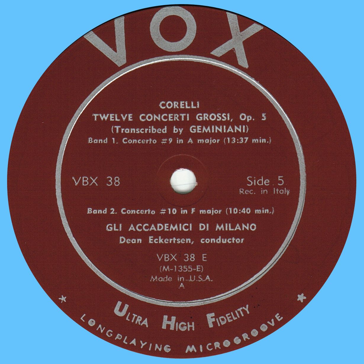Corelli Op5 No9 10 VBX 38 Label 5 64C2FC