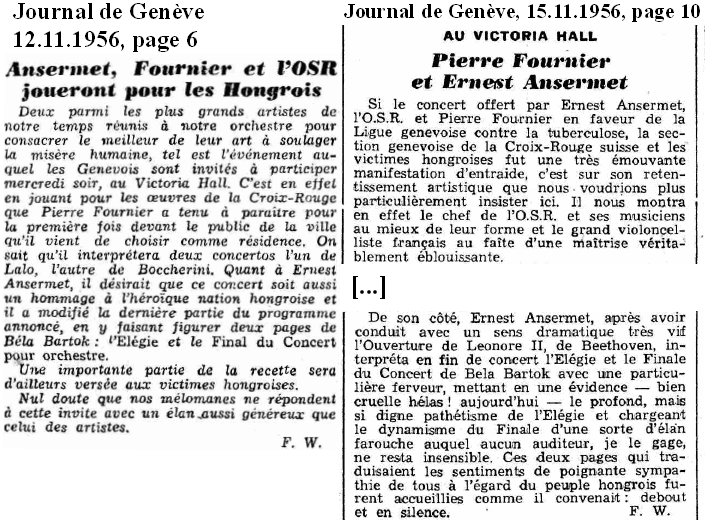 Bartok Ansermet Journal de Geneve 12 11 1956 6 15 11 1956 10