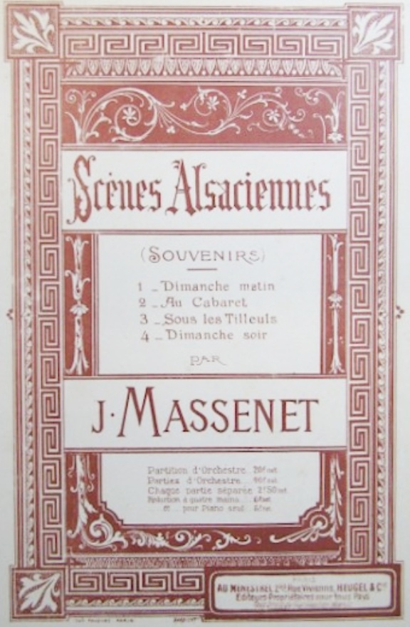 Massenet Scenes Alsaciennes Page garde partition 01