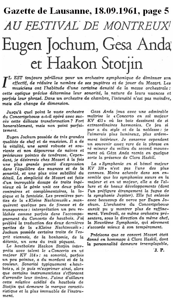 Gazette de Lausanne 14 09 1961 page 5
