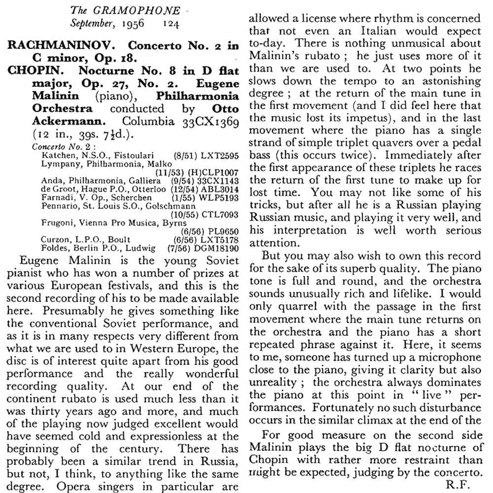 The Gramophone September 1956 page 124 Extrait