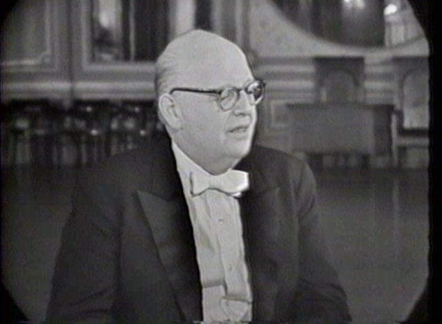 Josef KRIPS lors d'un entretien avec Seymour S. Craven, le Manager de l'Orchestre Symphonique de Chicago, février 1963, cliquer pour une vue agrandie et quelques informations
