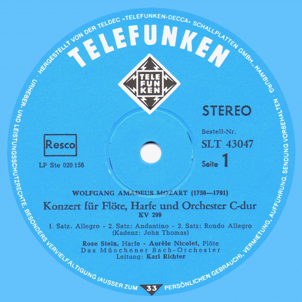 Telefunken SLT 43047 Label 1