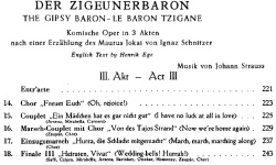 Strauss J II Akt III Zigeunerbaron